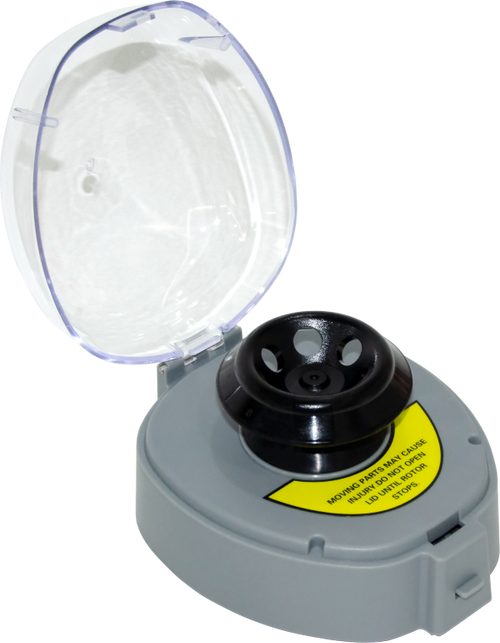 Basic Mini-Centrifuge - Top Speed 10000 rpm (5000xg), Comes With 6 x 1.5/2.0mL and 16 x 0.2mL Rotors And Adapters, Gray